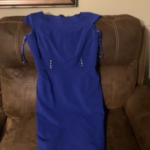 Tahari ASL Bright Blue Sheath Dress